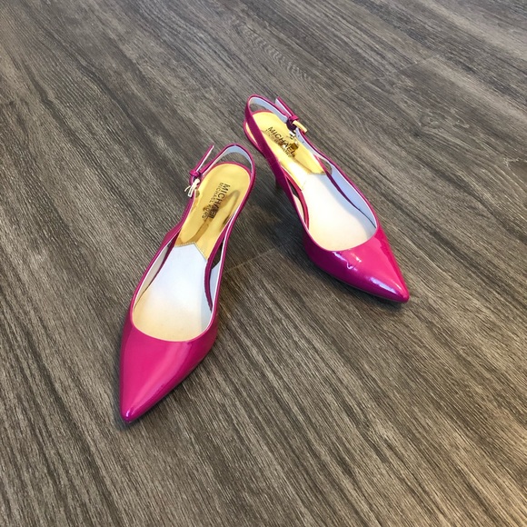 Michael Kors Shoes - Michale Kors Fuchsia Slingback Heels Michael Kors Shoes - Michale Kors Fuchsia Slingback Heels